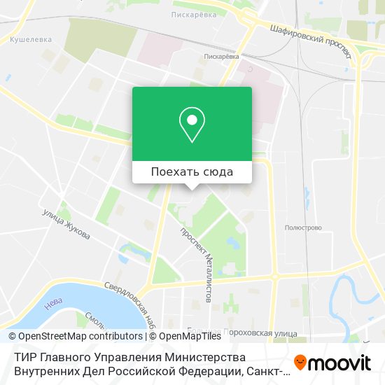 Карта ТИР Главного Управления Министерства Внутренних Дел Российской Федерации