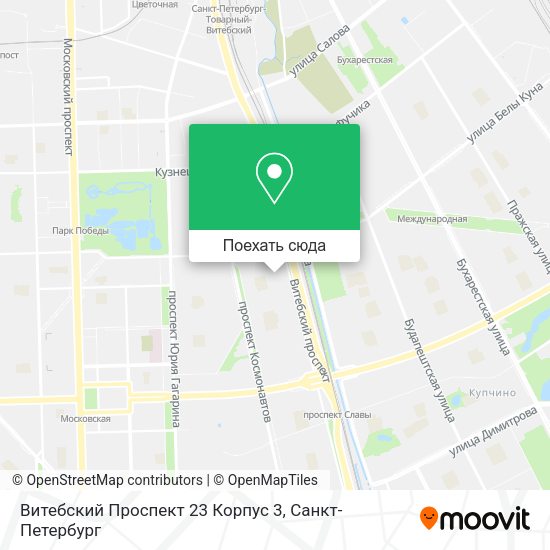 Карта Витебский Проспект 23 Корпус 3