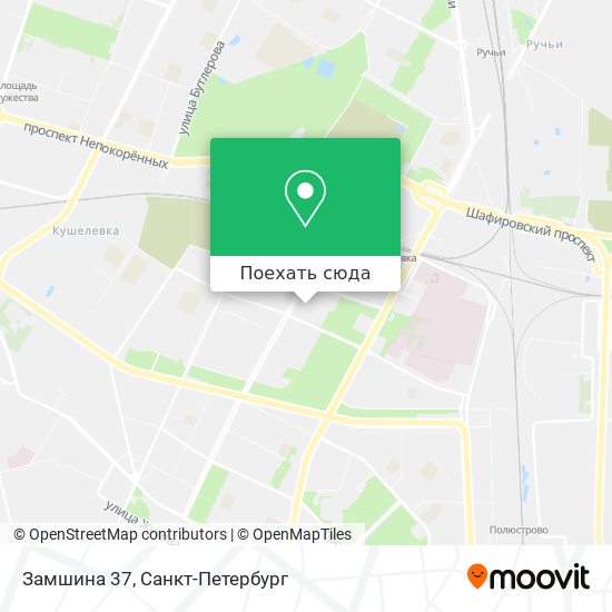 Как добраться до Замшина 37 в Санкт-Петербург на автобус или метро?