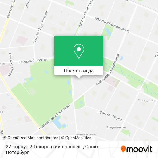 Карта 27 корпус 2 Тихорецкий проспект