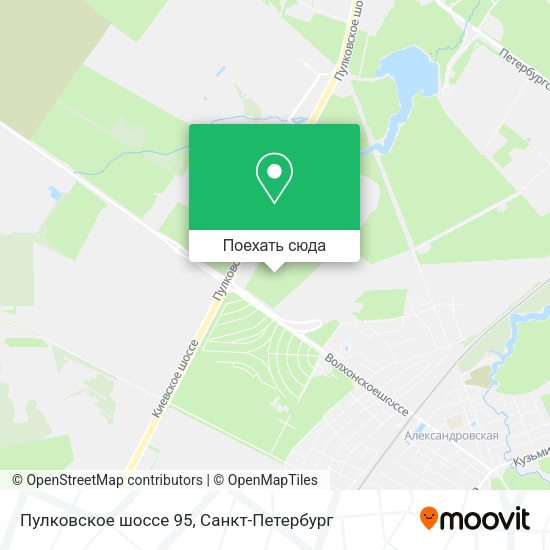 Карта Пулковское шоссе 95