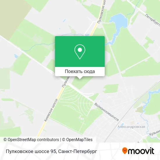 Карта Пулковское шоссе 95