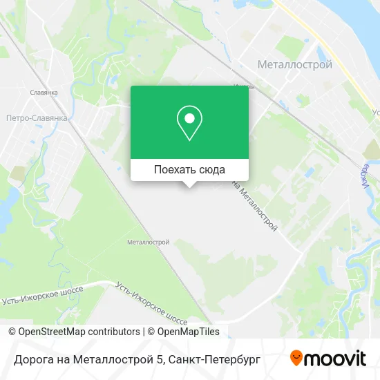 Карта Дорога на Металлострой 5