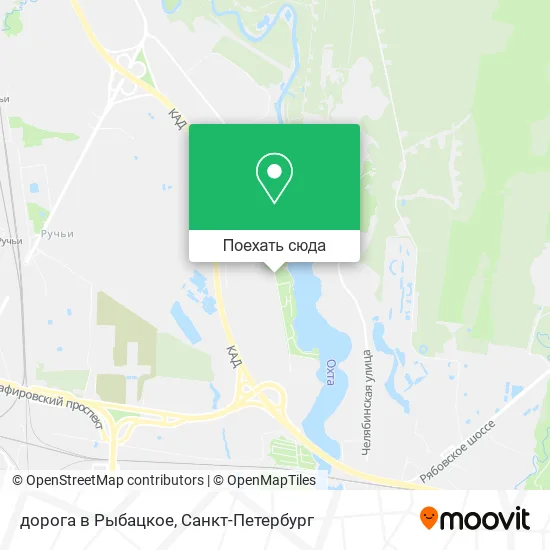 Карта дорога в Рыбацкое