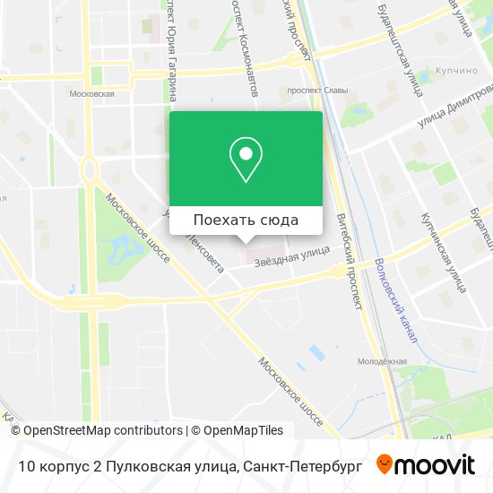 Карта 10 корпус 2 Пулковская улица