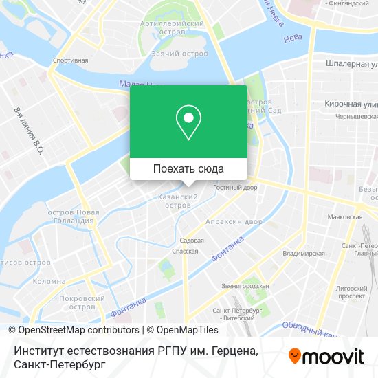 Карта Институт естествознания РГПУ им. Герцена