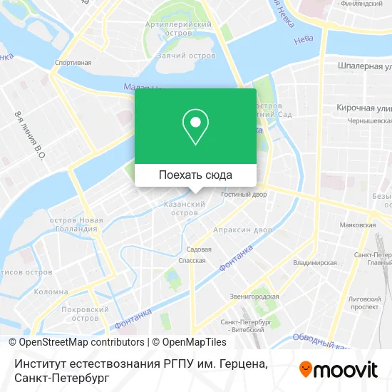Карта Институт естествознания РГПУ им. Герцена
