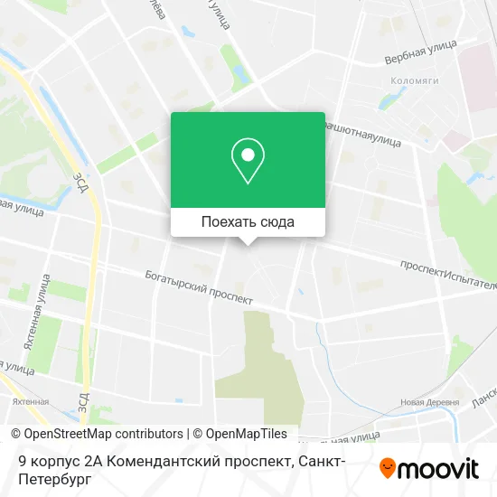 Карта 9 корпус 2А Комендантский проспект