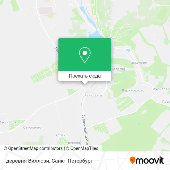 Карта деревня Виллози
