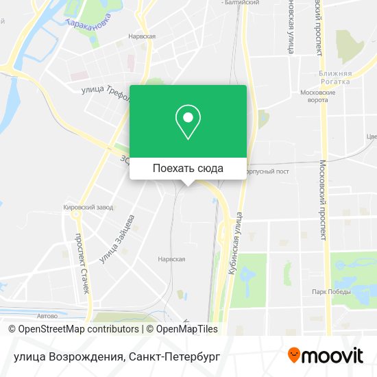 Карта улица Возрождения