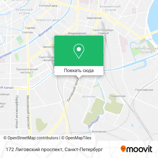 Карта 172 Лиговский проспект