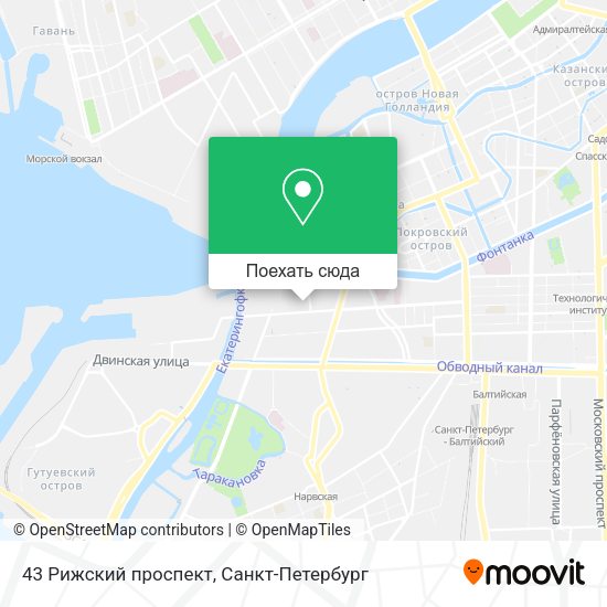 Карта 43 Рижский проспект