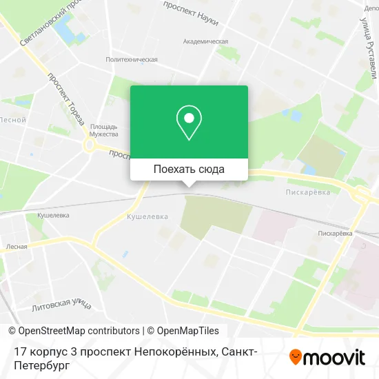 Карта 17 корпус 3 проспект Непокорённых