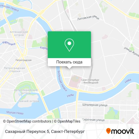 Карта Сахарный Переулок 5