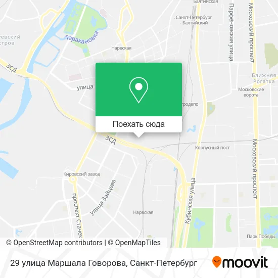 Карта 29 улица Маршала Говорова
