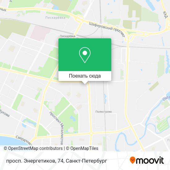 Карта просп. Энергетиков, 74