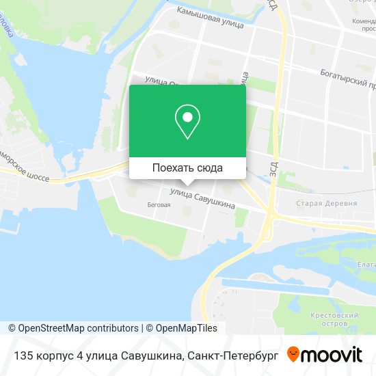 Карта 135 корпус 4 улица Савушкина