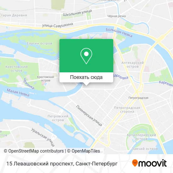 Карта 15 Левашовский проспект
