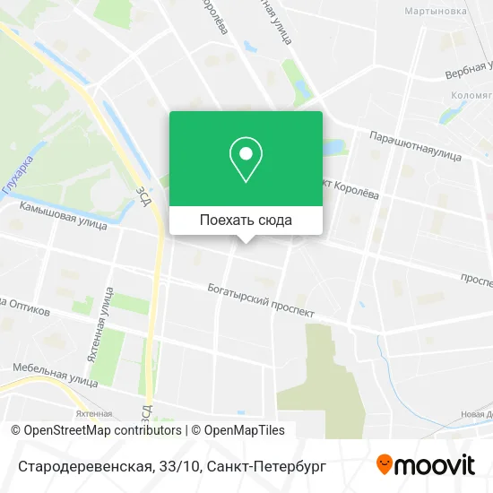 Карта Стародеревенская, 33/10