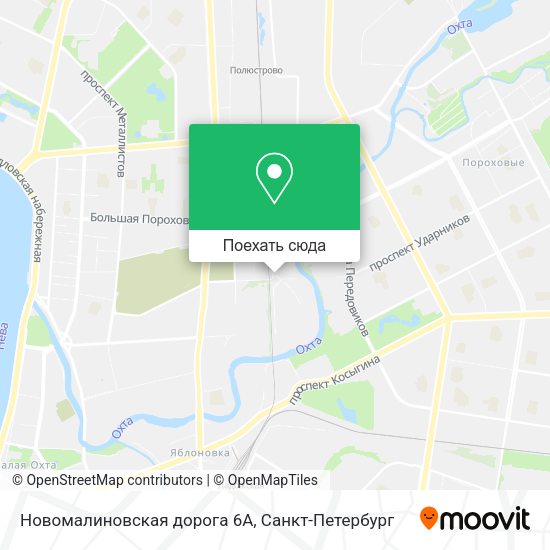 Карта Новомалиновская дорога 6А