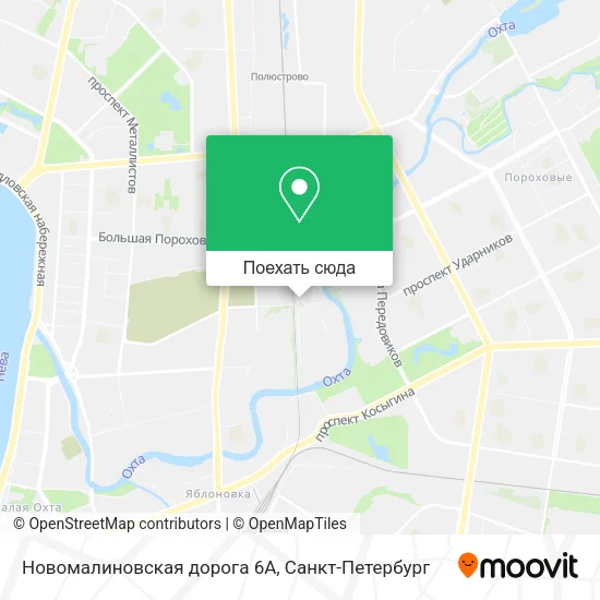 Карта Новомалиновская дорога 6А