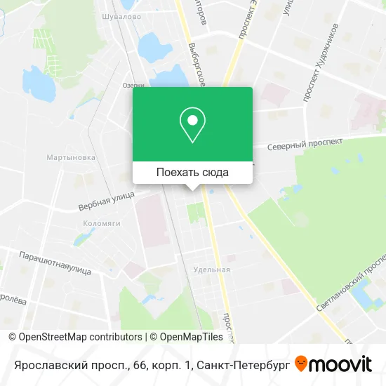 Карта Ярославский просп., 66, корп. 1