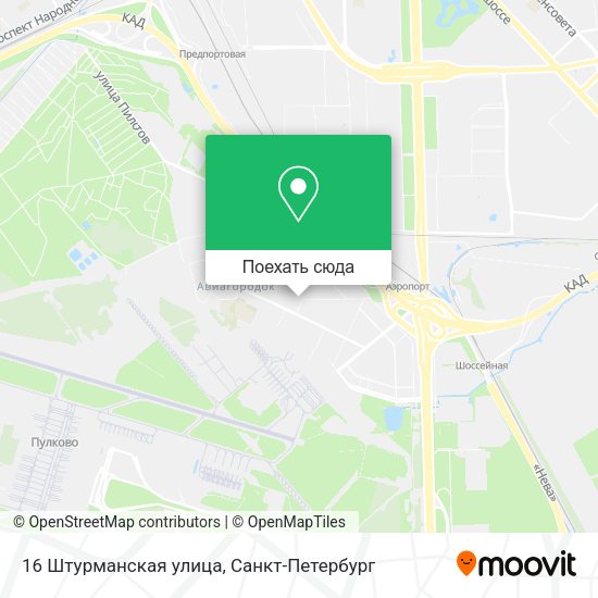 Карта 16 Штурманская улица