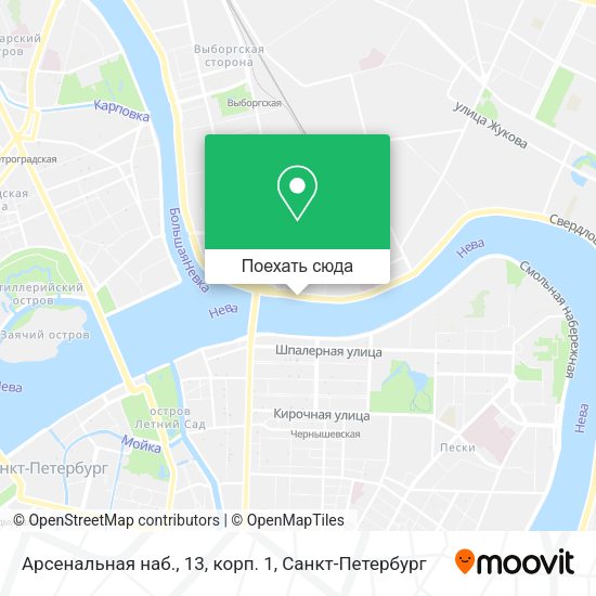 Карта Арсенальная наб., 13, корп. 1