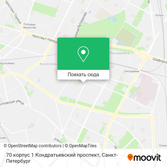 Карта 70 корпус 1 Кондратьевский проспект