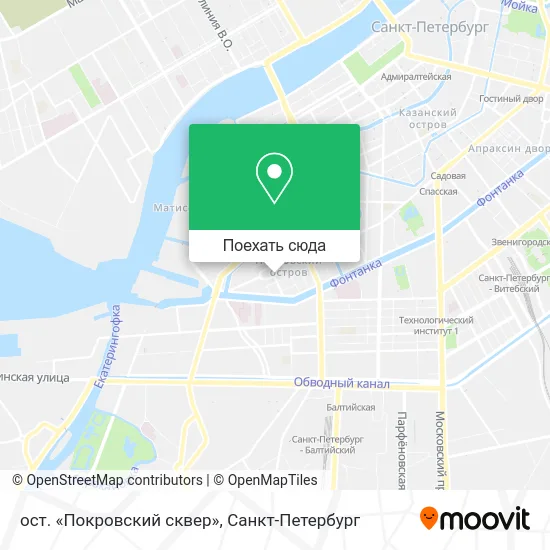 Карта ост. «Покровский сквер»