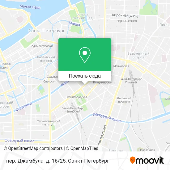 Карта пер. Джамбула, д. 16/25