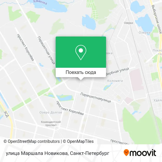 Карта улица Маршала Новикова
