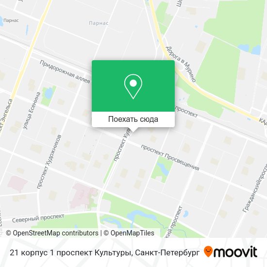 Карта 21 корпус 1 проспект Культуры