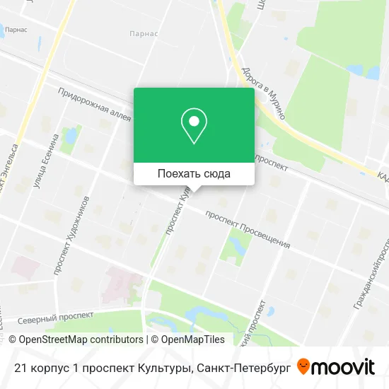 Карта 21 корпус 1 проспект Культуры