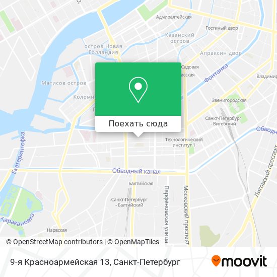 Карта 9-я Красноармейская 13