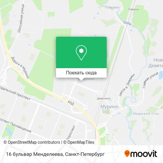 Карта 16 бульвар Менделеева