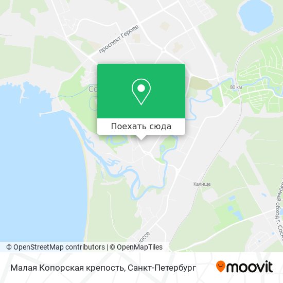 Карта Малая Копорская крепость