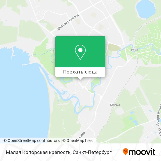 Карта Малая Копорская крепость