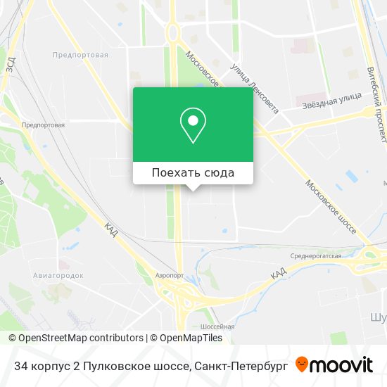 Карта 34 корпус 2 Пулковское шоссе