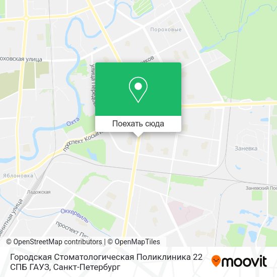 Карта Городская Стоматологическая Поликлиника 22 СПБ ГАУЗ