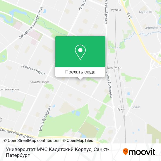 Карта Университет МЧС Кадетский Корпус