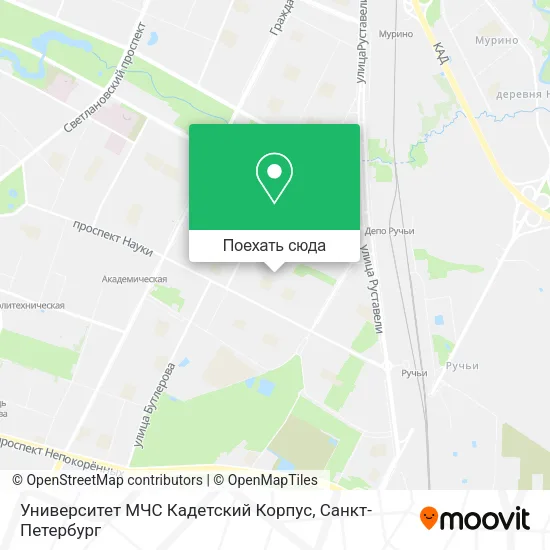 Карта Университет МЧС Кадетский Корпус