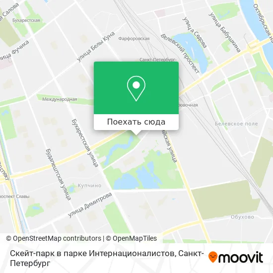 Карта Скейт-парк в парке Интернационалистов