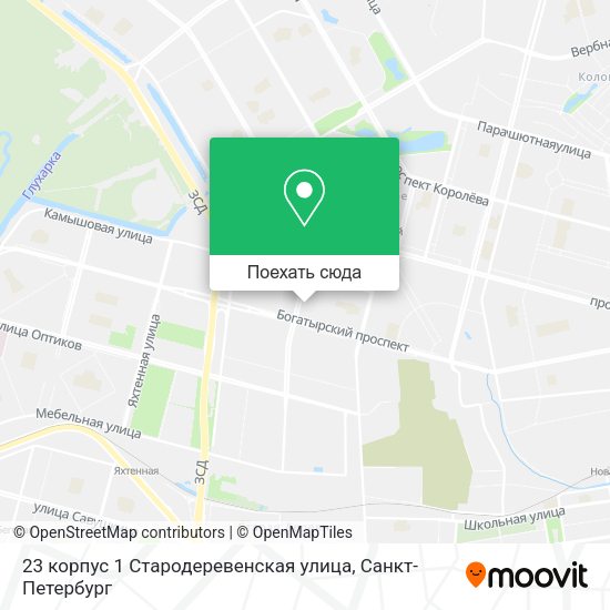 Карта 23 корпус 1 Стародеревенская улица