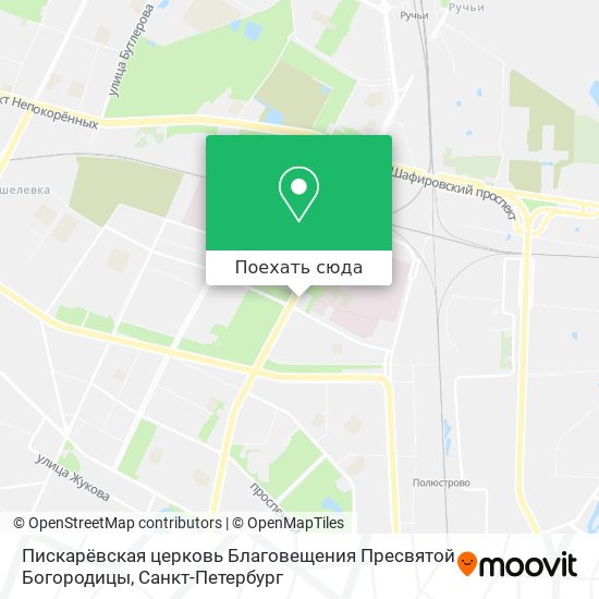 Карта Пискарёвская церковь Благовещения Пресвятой Богородицы