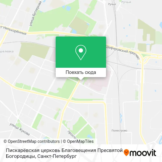 Карта Пискарёвская церковь Благовещения Пресвятой Богородицы