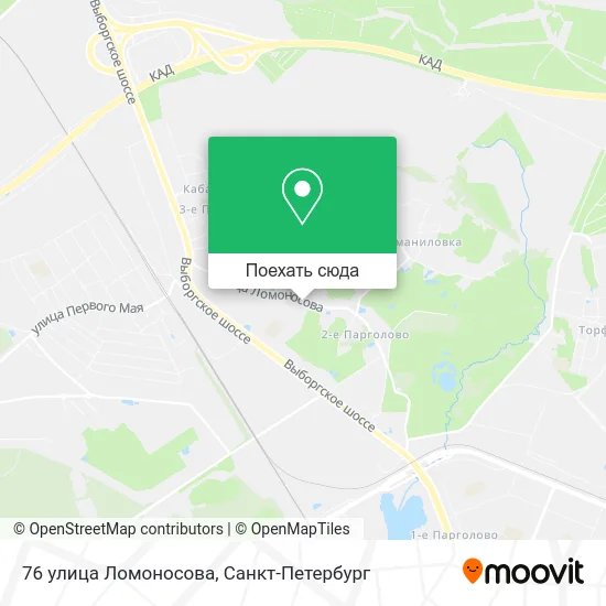 Карта 76 улица Ломоносова