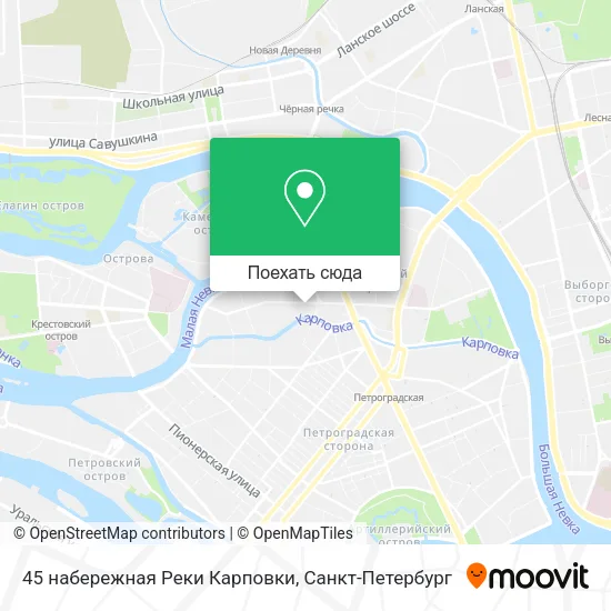Карта 45 набережная Pеки Карповки