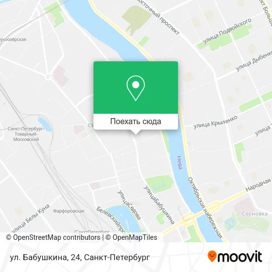 Карта ул. Бабушкина, 24