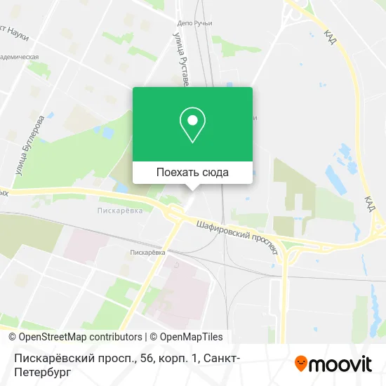 Карта Пискарёвский просп., 56, корп. 1